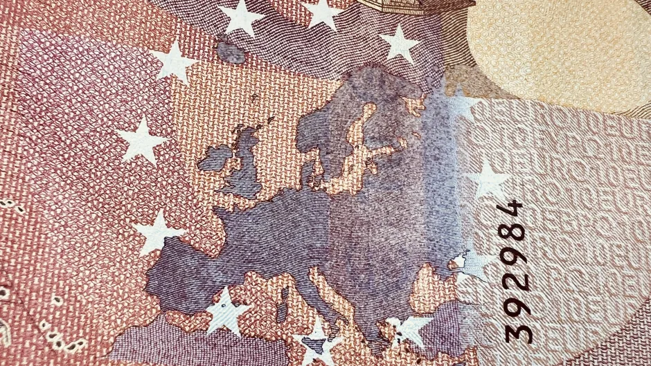 Nahaufnahme 10-Euro-Banknote